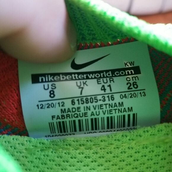 Nike Flyknit Free 5.0 🌈 rainbow men’s 8 US 41 EUR multicolor 7 UK rare tiem - Picture 13 of 13